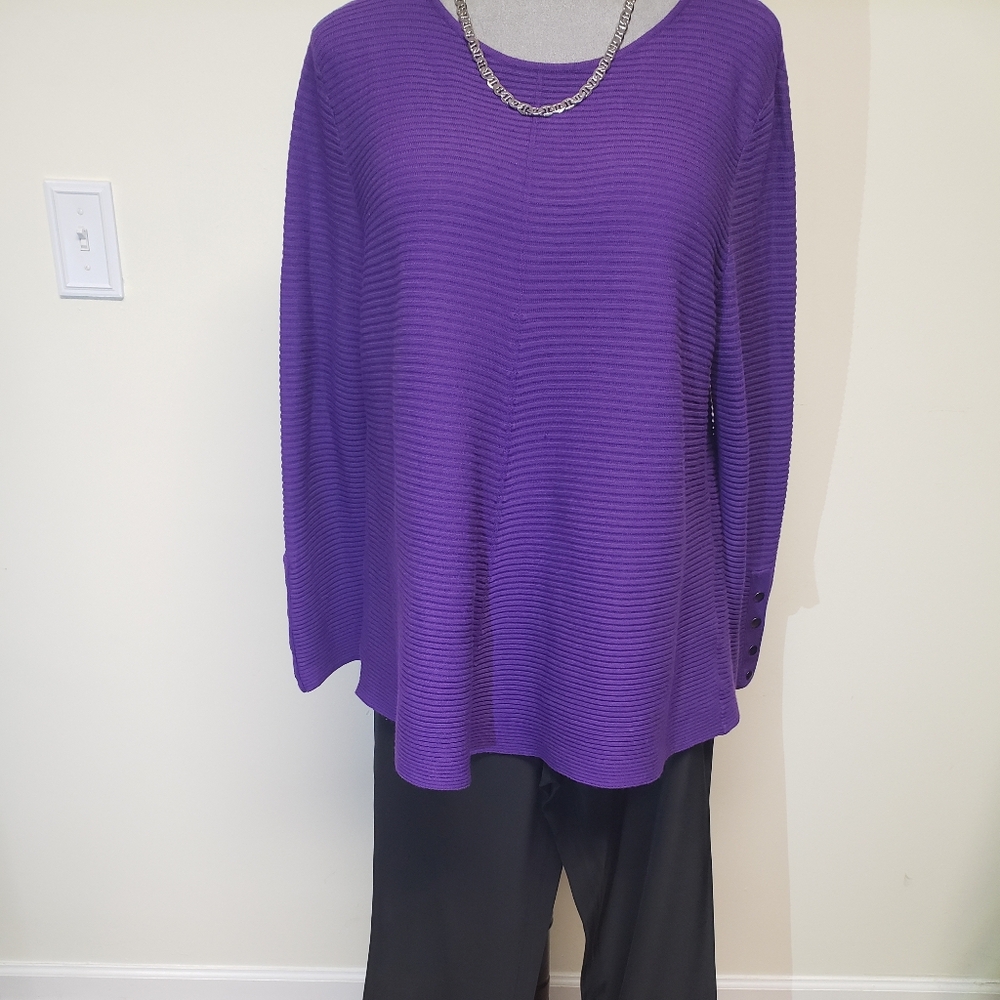Alfani Purple Knit Sweater